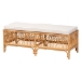 bali & pari Materra Modern bohemian Natural Brown Rattan Bench