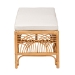 bali & pari Materra Modern bohemian Natural Brown Rattan Bench - BSOMaterra-Light Honey Ratttan-Bench