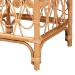 bali & pari Ibiza Modern bohemian Natural Brown Rattan Footstool - BSOIbiza-Light Honey Rattan-Stool