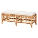 bali & pari Ibiza Modern bohemian Natural Brown Rattan Bench