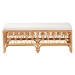 bali & pari Ibiza Modern bohemian Natural Brown Rattan Bench - BSOIbiza-Light Honey Rattan-Bench
