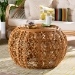 bali & pari Tiramisu Modern Bohemian Natural Brown Rattan Coffee Table - BSOTiramisu-Light Honey Rattan-CT