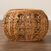 bali & pari Tiramisu Modern Bohemian Natural Brown Rattan Coffee Table - BSOTiramisu-Light Honey Rattan-CT