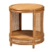 bali & pari Louis Modern Bohemian Natural Brown Rattan End Table