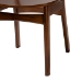Baxton Studio Giuliana Mid-Century Modern Walnut Brown Finished Wood and Woven Rattan 5-Piece Dining Set - BSORH253C-Walnut Rattan-Round-5PC Dining Set
