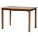 Baxton Studio Jeriah Mid-Century Modern Walnut Brown Finished Wood and Woven Rattan 5-Piece Dining Set - BSORH253C-Walnut Rattan-Rectangle-5PC Dining Set
