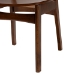 Baxton Studio Estera Mid-Century Modern Walnut Brown Finished Wood and Rattan 5-Piece Dining Set - BSORH254C-Walnut Rattan-Rectangle-5PC Dining Set