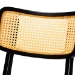 Baxton Studio Tafari Mid-Century Modern Dark Brown Finished Wood and Rattan Pub Set - BSORH254P-Natural Rattan/Dark Brown-5PC Pub Set