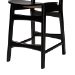 Baxton Studio Tafari Mid-Century Modern Dark Brown Finished Wood and Rattan Pub Set - BSORH254P-Natural Rattan/Dark Brown-5PC Pub Set
