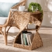 bali & pari Pelleas Modern Bohemian Natural Brown Seagrass and Wood End Table - BSOF232-FT22-Waterhyacinth/Metal-End Table