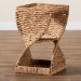 bali & pari Pelleas Modern Bohemian Natural Brown Seagrass and Wood End Table - BSOF232-FT22-Waterhyacinth/Metal-End Table
