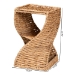 bali & pari Pelleas Modern Bohemian Natural Brown Seagrass and Wood End Table - BSOF232-FT22-Waterhyacinth/Metal-End Table