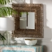 bali & pari Collice Modern Bohemian Metal and Natural Brown Seagrass Accent Wall Mirror - BSOF232-FT25-Seagrass-Mirror