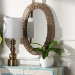 bali & pari Elwyn Modern Bohemian Metal and Natural Brown Seagrass Accent Wall Mirror - BSOF232-FT27-Seagrass-Mirror