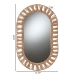 bali & pari Geona Modern Bohemian Metal and Natural Brown Seagrass Accent Wall Mirror - BSOF232-FT28-Jute-Mirror
