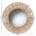bali & pari Leala Modern Bohemian Metal and Natural Brown Seagrass Accent Wall Mirror - BSOF232-FT30-Jute-Mirror