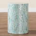 Baxton Studio Draven Modern Bohemian White and Blue Mother of Pearl End Table - BSOF232-FT37-Accent Table