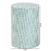 Baxton Studio Draven Modern Bohemian White and Blue Mother of Pearl End Table - BSOF232-FT37-Accent Table