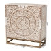 Baxton Studio Ercilia Modern Bohemian White and Rustic Brown Mother of Pearl Storage Cabinet - BSOF232-FT43-Cabinet
