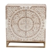 Baxton Studio Ercilia Modern Bohemian White and Rustic Brown Mother of Pearl Storage Cabinet - BSOF232-FT43-Cabinet