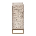 Baxton Studio Ercilia Modern Bohemian White and Rustic Brown Mother of Pearl Storage Cabinet - BSOF232-FT43-Cabinet