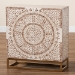 Baxton Studio Ercilia Modern Bohemian White and Rustic Brown Mother of Pearl Storage Cabinet - BSOF232-FT43-Cabinet