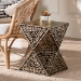 Baxton Studio Feronia Modern Bohemian Black and Bronze Mother of Pearl End Table - BSOF232-FT46-Accent Table
