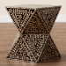 Baxton Studio Feronia Modern Bohemian Black and Bronze Mother of Pearl End Table - BSOF232-FT46-Accent Table