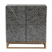 Baxton Studio Belenus Modern Bohemian Two-Tone Black and Grey Mother of Pearl and Gold Metal Storage Cabinet - BSOF232-FT52-Cabinet
