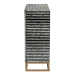 Baxton Studio Belenus Modern Bohemian Two-Tone Black and Grey Mother of Pearl and Gold Metal Storage Cabinet - BSOF232-FT52-Cabinet