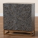 Baxton Studio Belenus Modern Bohemian Two-Tone Black and Grey Mother of Pearl and Gold Metal Storage Cabinet - BSOF232-FT52-Cabinet