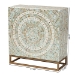 Baxton Studio Quintus Modern Bohemian Multicolor Mother of Pearl and Gold Metal Storage Cabinet - BSOF232-FT53-Cabinet