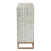 Baxton Studio Quintus Modern Bohemian Multicolor Mother of Pearl and Gold Metal Storage Cabinet - BSOF232-FT53-Cabinet