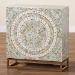 Baxton Studio Quintus Modern Bohemian Multicolor Mother of Pearl and Gold Metal Storage Cabinet - BSOF232-FT53-Cabinet