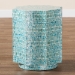 Baxton Studio Olesia Modern Bohemian Blue Mother of Pearl End Table - BSOF232-FT59-Accent Table