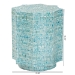 Baxton Studio Olesia Modern Bohemian Blue Mother of Pearl End Table - BSOF232-FT59-Accent Table