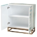 Baxton Studio Utari Modern Bohemian Two-Tone Beige and Blue Mother of Pearl and Gold Metal Storage Cabinet - BSOF232-FT85- Cabinet
