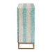 Baxton Studio Utari Modern Bohemian Two-Tone Beige and Blue Mother of Pearl and Gold Metal Storage Cabinet - BSOF232-FT85- Cabinet