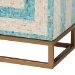 Baxton Studio Utari Modern Bohemian Two-Tone Beige and Blue Mother of Pearl and Gold Metal Storage Cabinet - BSOF232-FT85- Cabinet