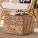 bali & pari Marella Modern Bohemian Natural Brown Seagrass Accent Footstool - BSOF234-FT4-Seagrass/Waterhyacinth-Stool