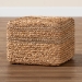 bali & pari Marella Modern Bohemian Natural Brown Seagrass Accent Footstool - BSOF234-FT4-Seagrass/Waterhyacinth-Stool