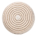 bali & pari Nequiel Modern Bohemian Natural Brown Seagrass and Woven Rope Ottoman Footstool - BSOF234-FT5-Seagrass/Cotton-Stool