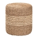 bali & pari Wickham Modern Bohemian Natural Brown Seagrass Ottoman Footstool