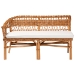 Baxton Studio Nella Modern Bohemian Natural Brown Finished Wood and Rattan 3-Piece Dining Nook Set - BSONella-Natural/Light Honey Rattan-3PC Dining Set