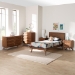 Baxton Studio Melora Mid-Century Modern Walnut Brown Finished Wood and Rattan Twin Size 5-Piece Bedroom Set - BSOMG0004-Ash Walnut-Twin 5PC Bedroom Set
