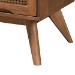 Baxton Studio Melora Mid-Century Modern Walnut Brown Finished Wood and Rattan Twin Size 5-Piece Bedroom Set - BSOMG0004-Ash Walnut-Twin 5PC Bedroom Set