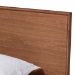 Baxton Studio Melora Mid-Century Modern Walnut Brown Finished Wood and Rattan Twin Size 5-Piece Bedroom Set - BSOMG0004-Ash Walnut-Twin 5PC Bedroom Set