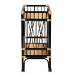 bali & pari Dalinda Modern Bohemian Two-Tone Black and Natural Brown Rattan 2-Tier Kitchen Cart - BSODCWH1002-Black and Light Honey Rattan-Isabel Cart