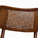Baxton Studio Linnet Mid-Century Modern Walnut Brown Finished Wood and Rattan 7-Piece Dining Set - BSORH254C-Walnut Rattan-Round-7PC Dining Set