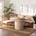 bali & pari Adalina Modern Bohemian Honey Rattan 4-Piece Dining Nook Set - BSOAdalina-4PC Dining Nook Set